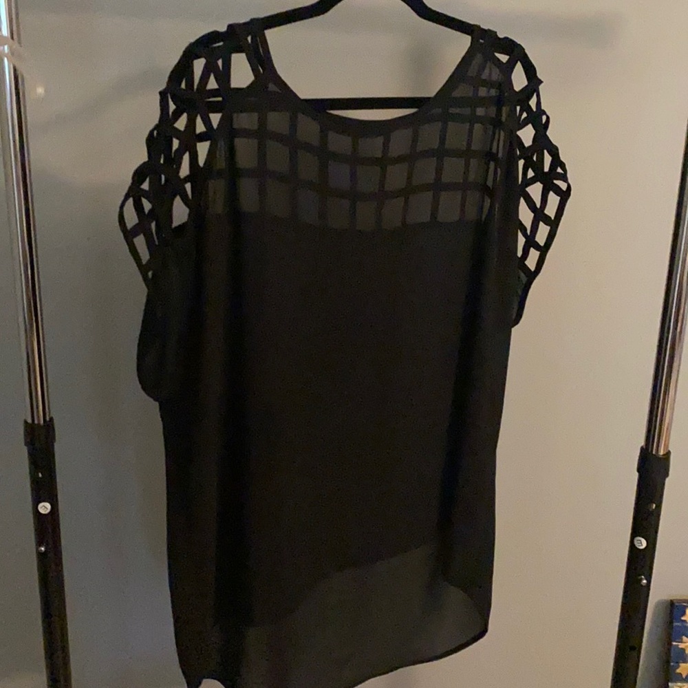 Sheer black shirt